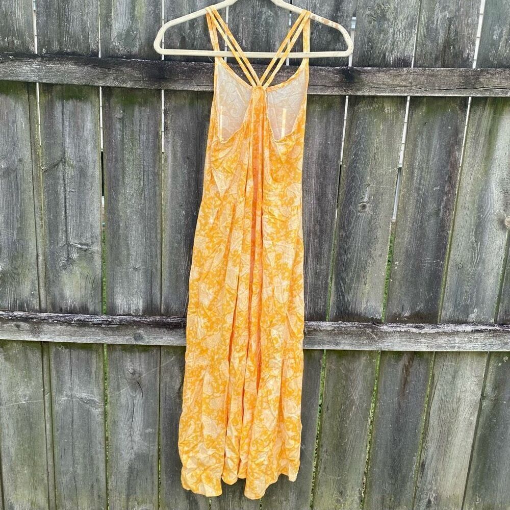Art Class Yellow Paisley Maxi Sun‎ Dress | L - Picture 4 of 4